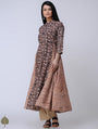 Jamdani Cotton Kurta Mustard Natural-dyed
