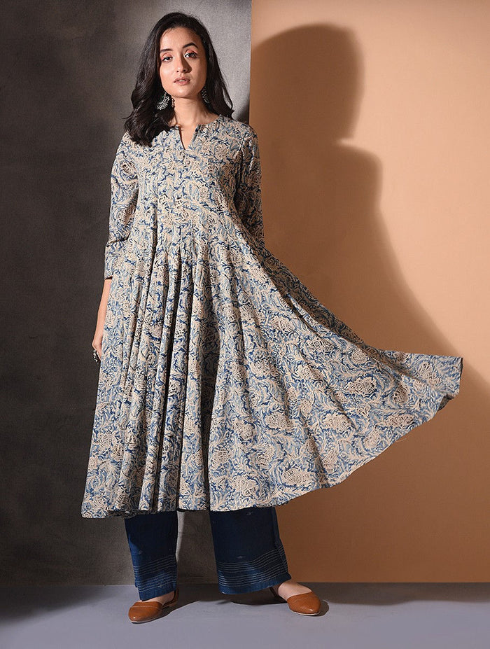 Mustard Natural-dyed Jamdani Cotton Kurta